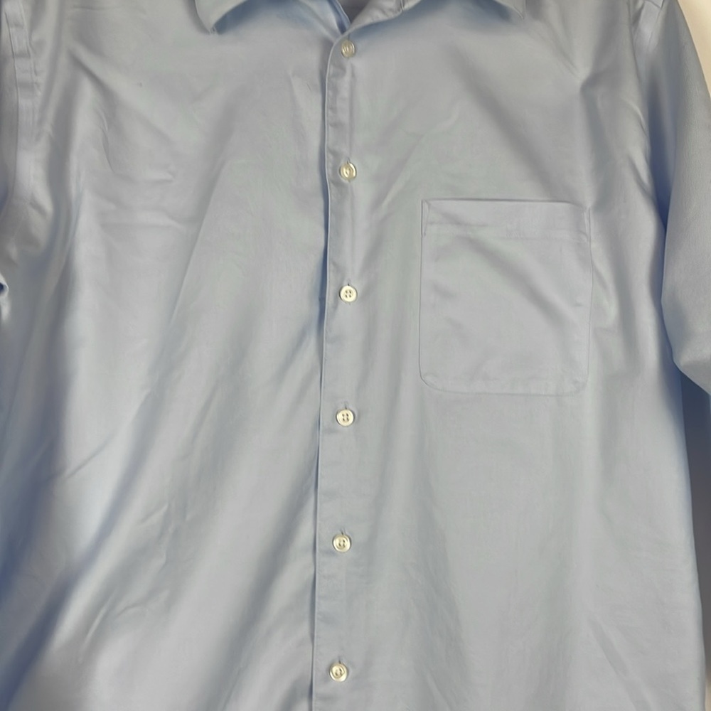 Pronto Uomo Nordstrom Blue Dress Shirt Classic Style - Size 16 (32/33) - Picture 2 of 7